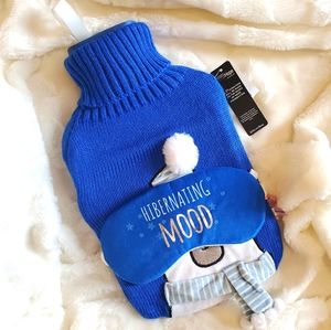 🎁🆕️Hot Water Bottle w/ Cozie + Eye Mask